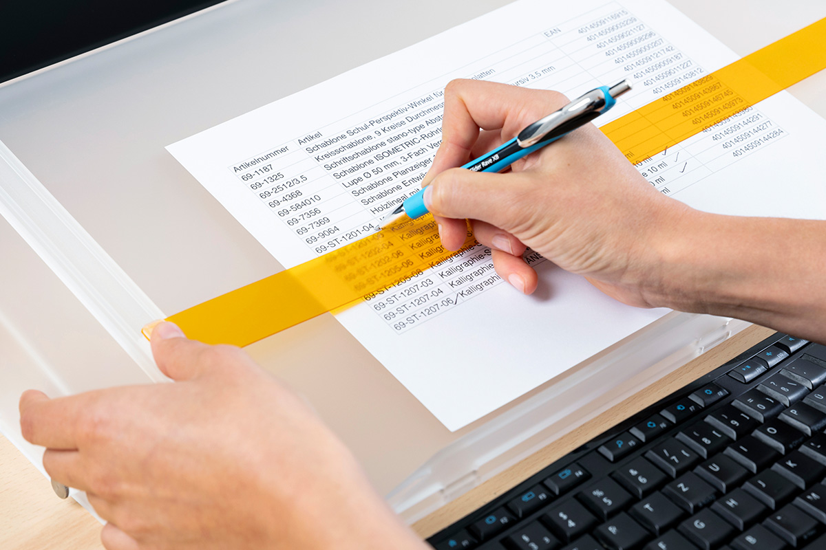 Abnehmbares Leselineal für ORGADESK